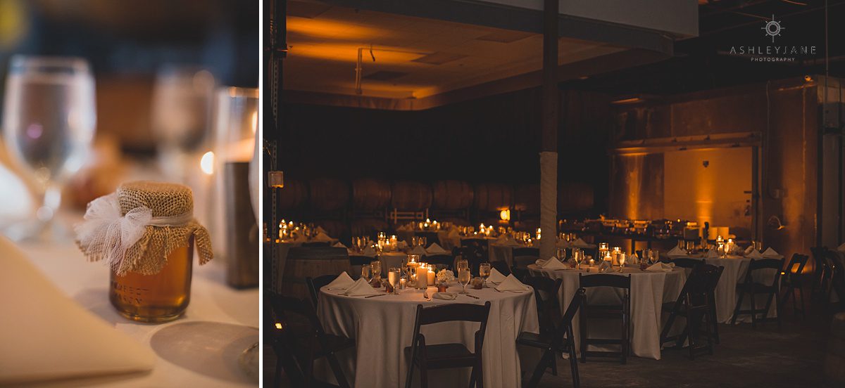 honey party favors and reception details rustic wedding