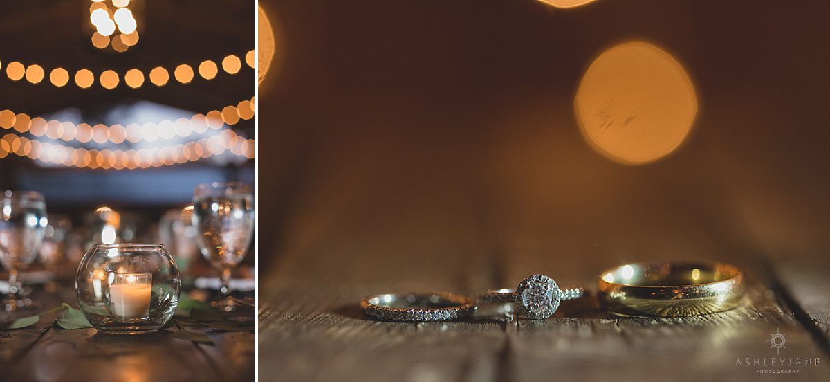 rustic wedding decor bride and groom wedding rings