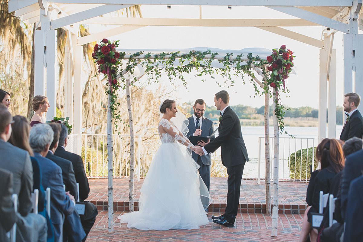 Elegant Rustic Cypress Grove Estate House Wedding | Outdoor wedding wine color bouquet winter wedding florida outdoors cypress grove estate