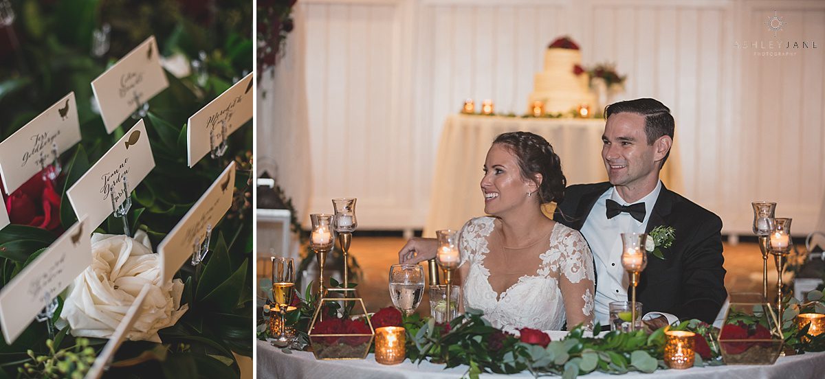 Elegant Rustic Cypress Grove Estate House Wedding | Place cards wine color wedding 