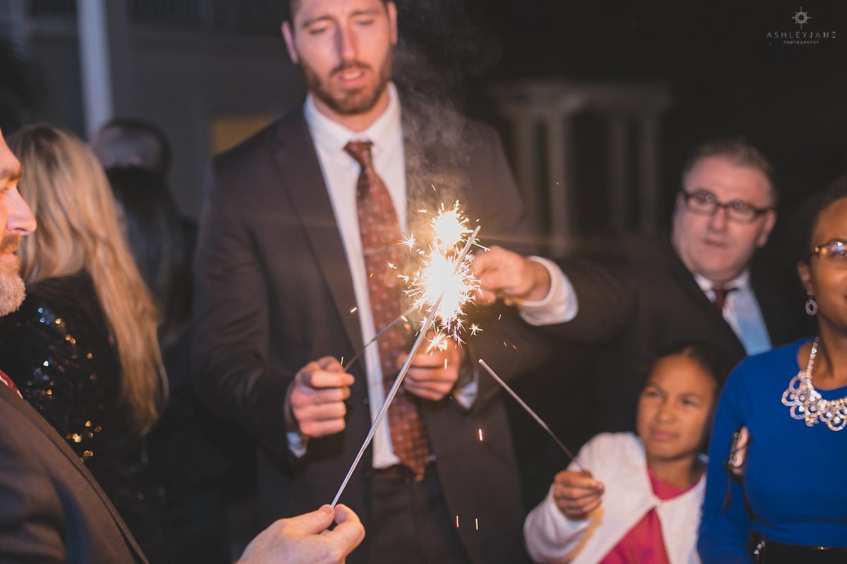 Elegant Rustic Cypress Grove Estate House Wedding | Sparkler grand exit