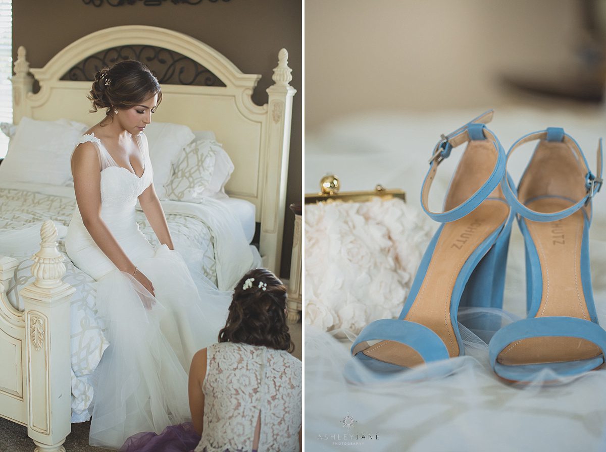 Brides something blue were Schutz heels