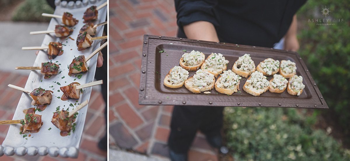 Appetizers for Southern Estate House Wedding at Cypress Grove Estate House shot by Orlando Wedding Photographer