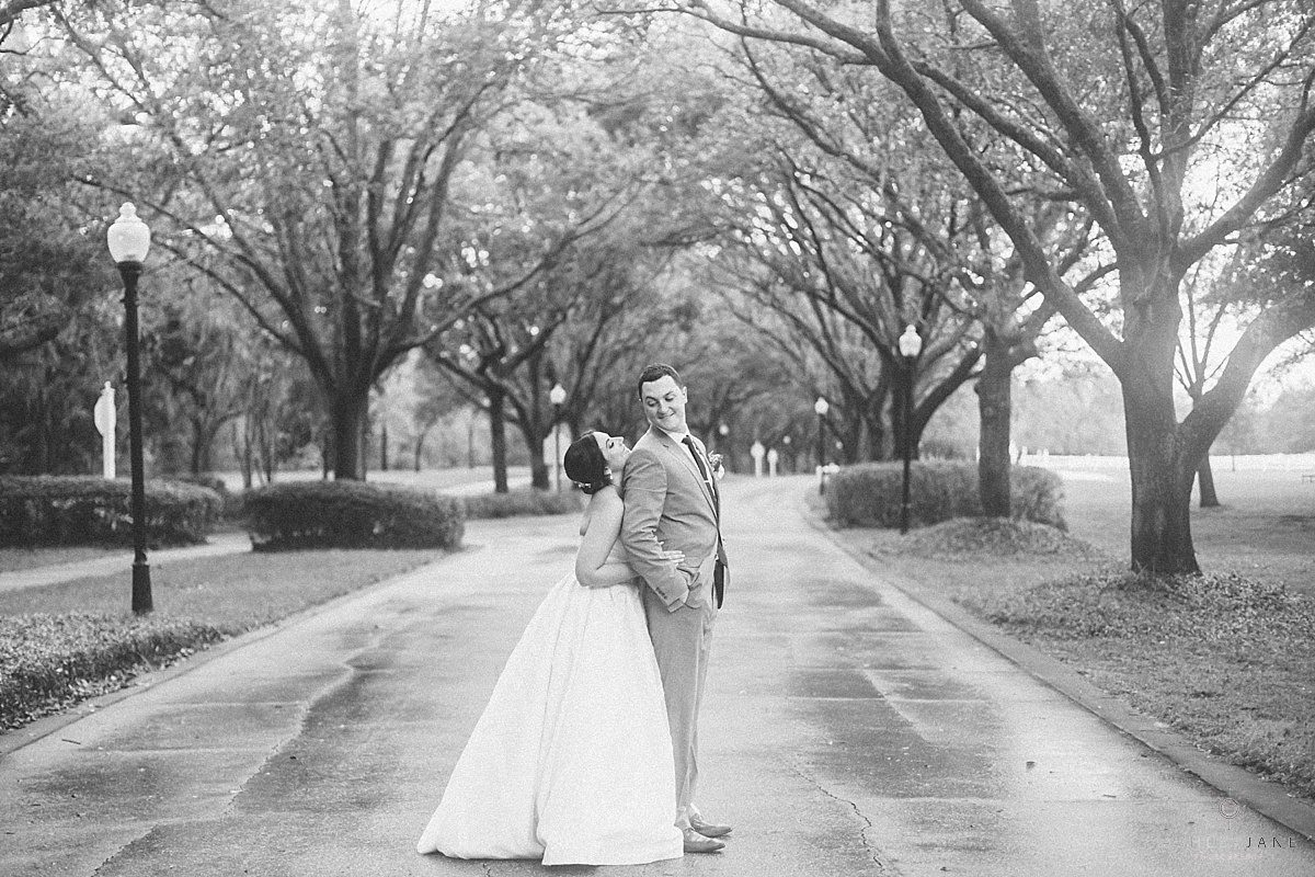 Bride and groom at Cypress Grove Estate House shot by Orlando wedding photographer 