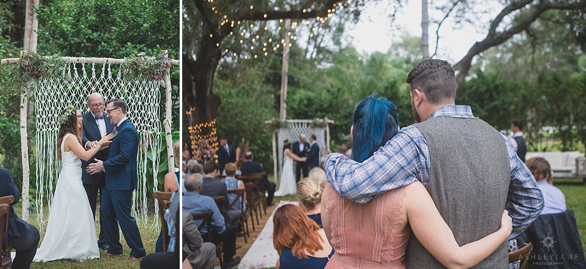 Eclectic Boho Backyard Wedding shot by Orlando Wedding Photographer