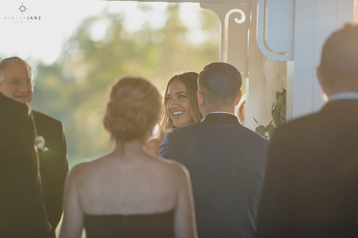 Bride and groom at their modern and classic wedding ceremony shot by orlando wedding photographer 