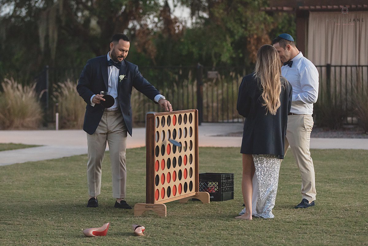 Cocktail hour connect four lawn game